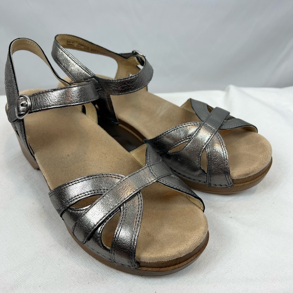 Dansko Season Graphite Leather Sandal